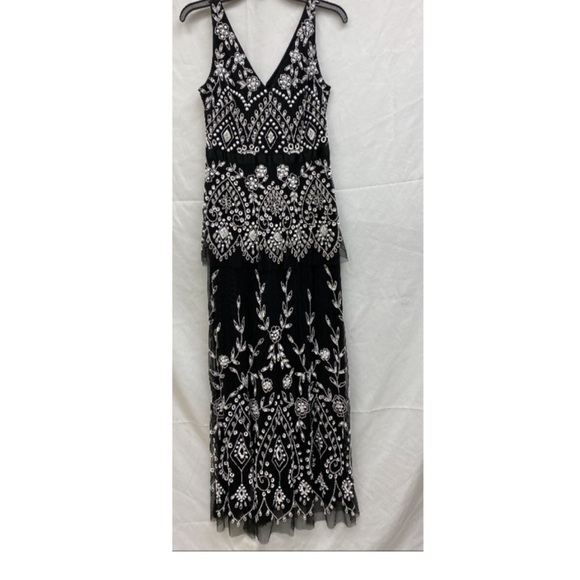 Adrianna Papell embellished fully beaded layer mesh gown - Picture 13 of 14